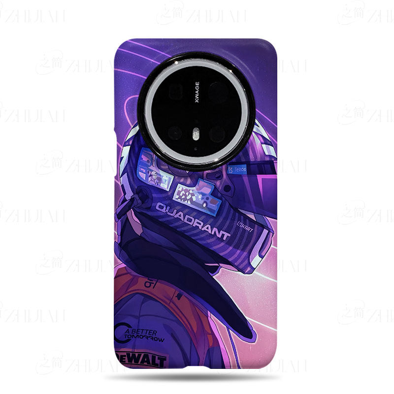 三星赛车头盔磨砂磁吸手机壳大孔亮面硬壳适用苹果iphone18promax华为PURAXVIEW荣耀X60PRO华为NOVA10SE
