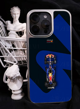 红牛F1赛车手机壳大孔电镀黑框碳纤纹二合一磁吸适用苹果17promax华为PURA80PROPLUSMATE70PROPLUSPURA70ULTR