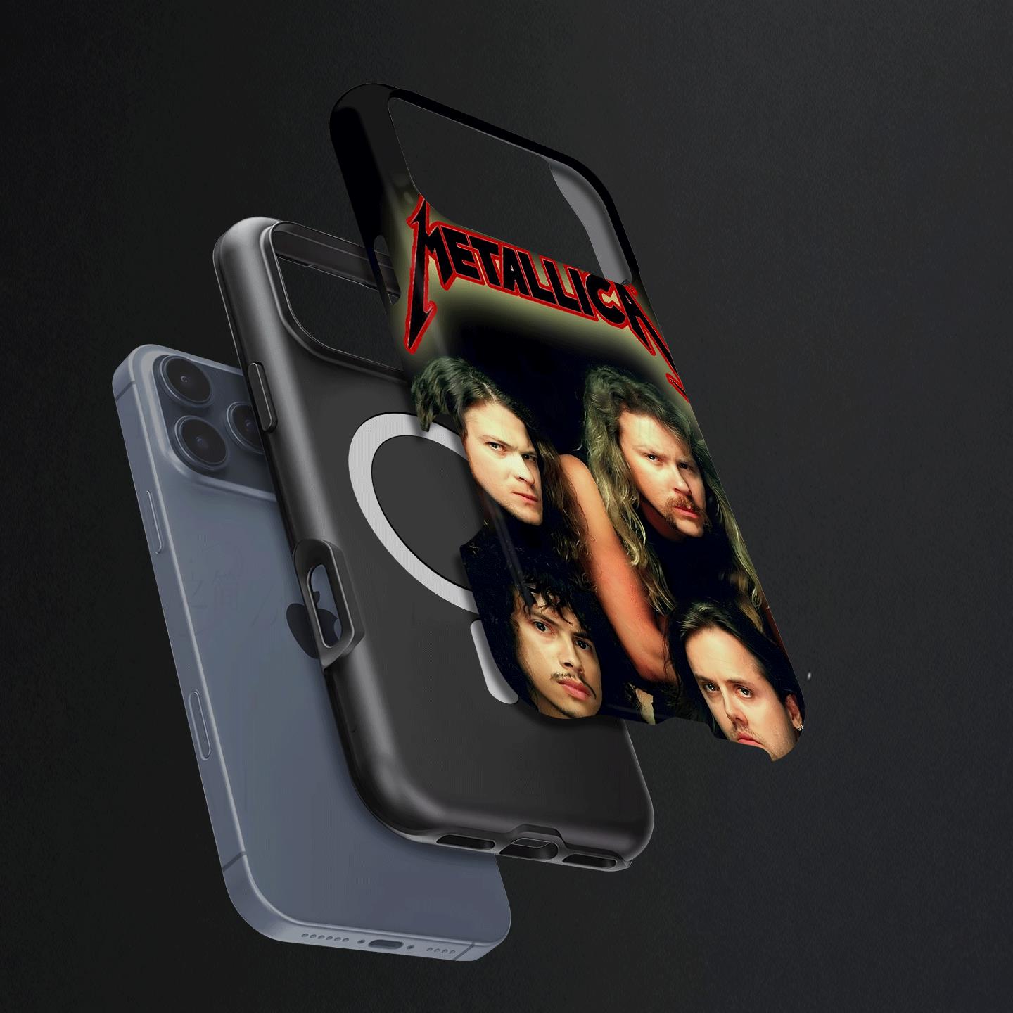 金属乐队合照硬壳磨砂磁吸手机壳适用苹果iphone17promax华为P80PRO小米17PROMAXOPPOFINDX9PROFINDX8至尊