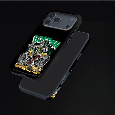 凯尔特人骷髅硬壳磨砂磁吸手机壳适用苹果iphone17promax华为P70ULTRA小米17PROMAXOPPOFINDX9PRO荣耀MAGIC8P