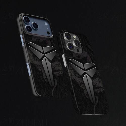 科比黑曼巴标磨砂磁吸手机壳大孔亮面硬壳适用苹果iphone18promax华为PURAXVIEW荣耀500PRO荣耀MAGIC7PRO