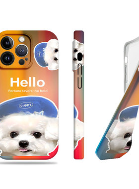 苹果17promax带帽猫咪狗狗菲林情侣手机壳适用苹果华为IQOO1512/13/14/15新款荣耀400PROP70PRO畅玩70PLUS