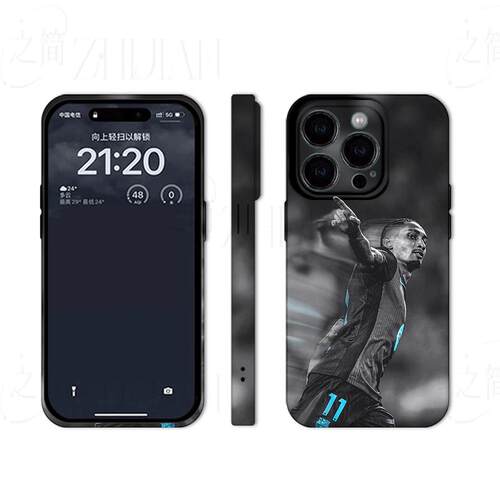 巴萨11号庆祝磨砂磁吸手机壳大孔亮面硬壳适用苹果iphone18promax华为PURAXVIEW红米NOTE15PROPLUSVIVOS30PRO