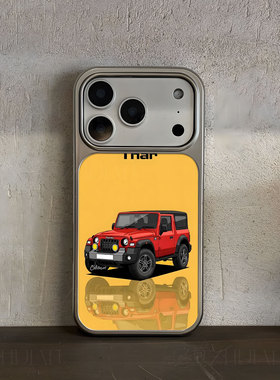 红Thar越野车手机壳大孔电镀黑框碳纤纹二合一磁吸适用苹果17promax华为PURA80PROPLUS小米14PRO小米17PROMAX