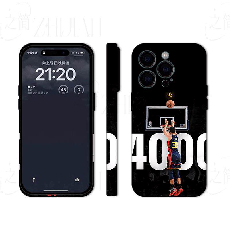 库里四千三分磨砂磁吸手机壳大孔亮面硬壳适用苹果iphone18promax华为PURAXVIEW荣耀MAGIC6PROOPPORENO13PRO