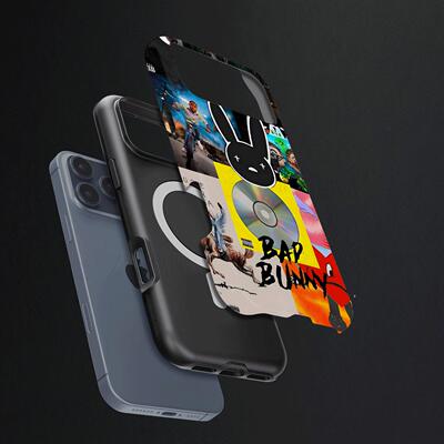 坏痞兔拼贴画硬壳磨砂磁吸手机壳适用苹果iphone17promax华为VIVOX200S荣耀500proVIVOX300PROVIVOX200至尊
