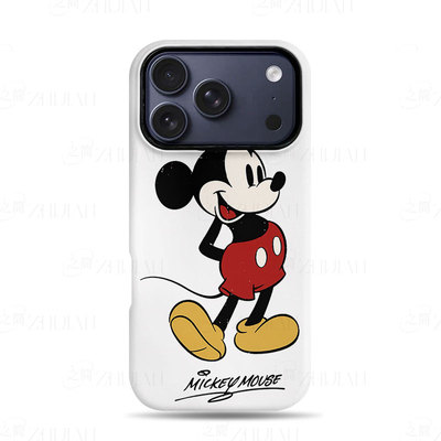 复古米奇插画磨砂磁吸手机壳大孔亮面硬壳适用苹果iphone18promax华为PURAXVIEWVIVOX60PROVIVOX100ULTRA