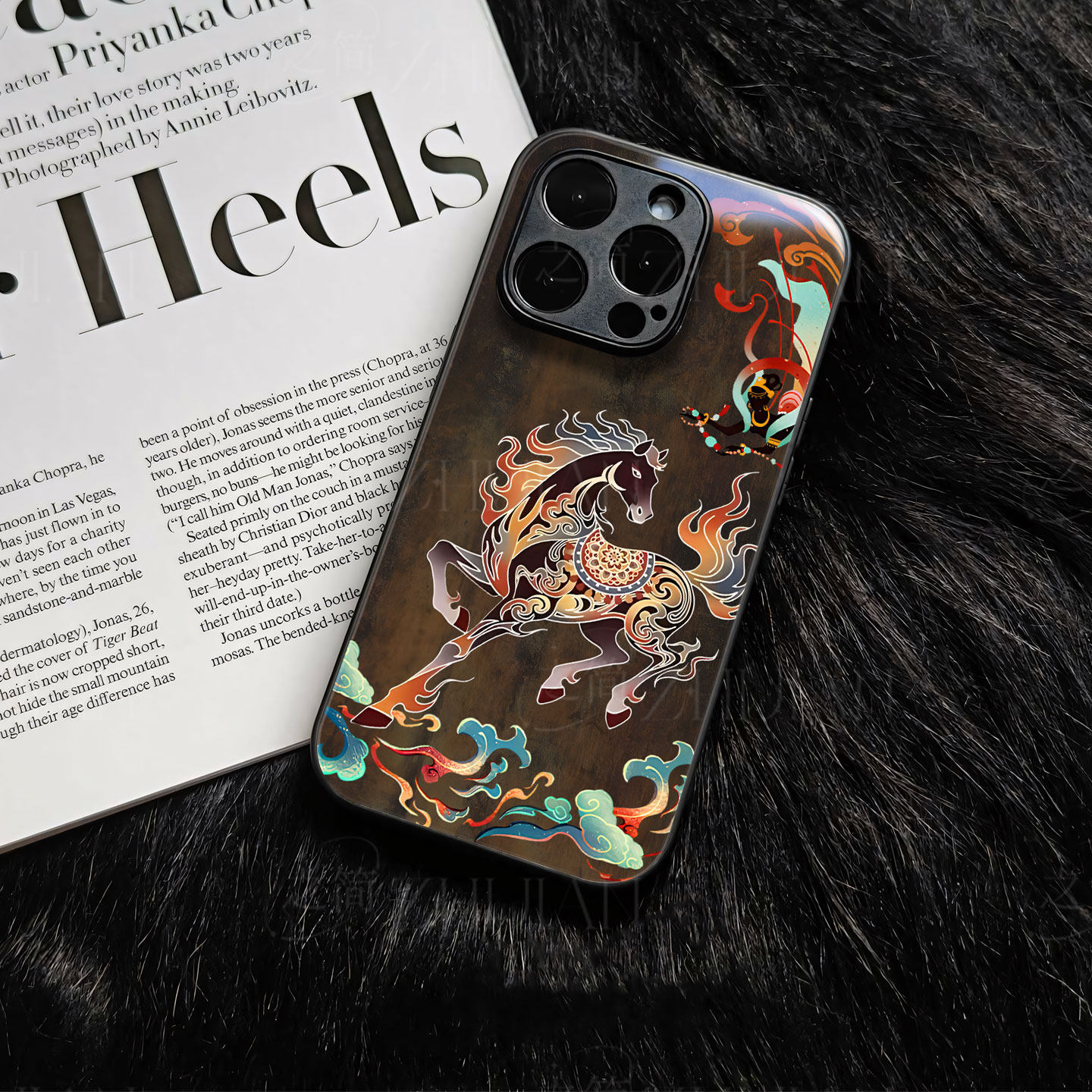 苹果17promax祥云马玻璃手机壳马年新年祝福有钱适用苹果华为三星S25PLUS荣耀500proVIVOY300PROIQOO13