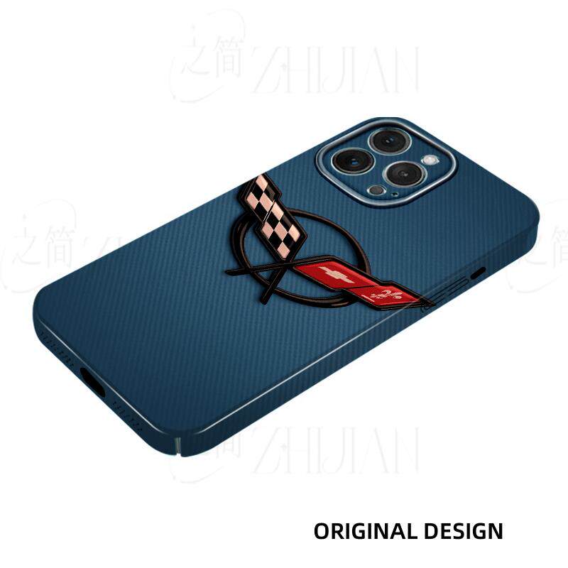 科尔维特车标磨砂磁吸手机壳大孔亮面硬壳适用苹果iphone18promax华为PURAXVIEWVIVOS15E华为MATE40PROPLUS
