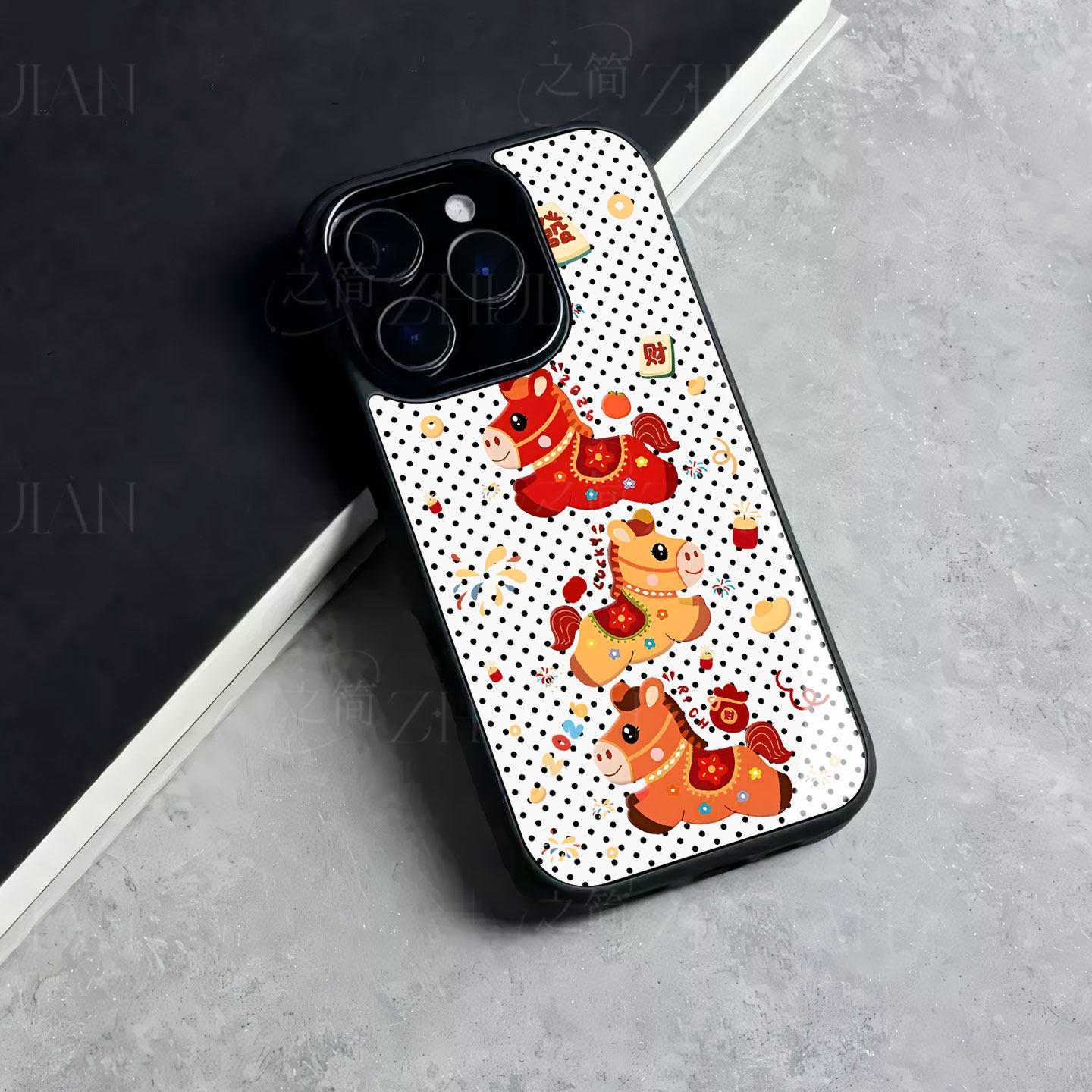 苹果17promax三马发财玻璃手机壳马年新年祝福有钱适用苹果华为小米17PROMAX三星S25ULTRA一加ACE6mate80pro,3C数码配件,手机保护套/壳,淘宝优惠券,粉丝福利购,淘宝优惠卷