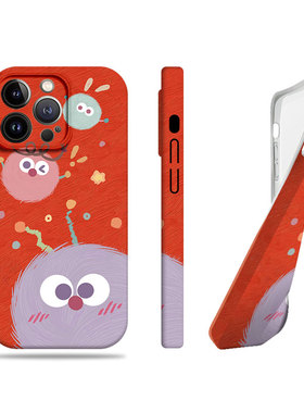 苹果17promax三只煤球菲林情侣手机壳适用苹果华为真我gt8proIQOONEO9IQOO15荣耀X70I红米NOTE14PROPLUS