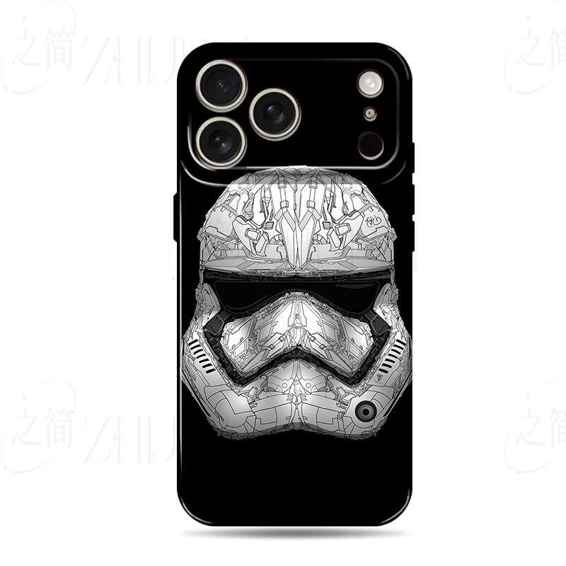星战白兵头盔磨砂磁吸手机壳大孔亮面硬壳适用苹果iphone18promax华为PURAXVIEWOPPOFINDX9PROOPPORENO7SE