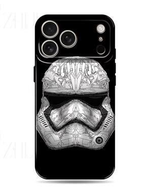 星战白兵头盔磨砂磁吸手机壳大孔亮面硬壳适用苹果iphone18promax华为PURAXVIEWOPPOFINDX9PROOPPORENO7SE