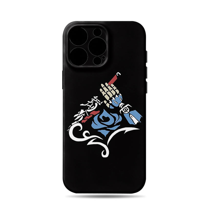 蓝玫骷髅武士磨砂磁吸手机壳大孔亮面硬壳适用苹果iphone18promax华为PURAXVIEWVIVOS30PROMINIOPPOFINDX9PRO