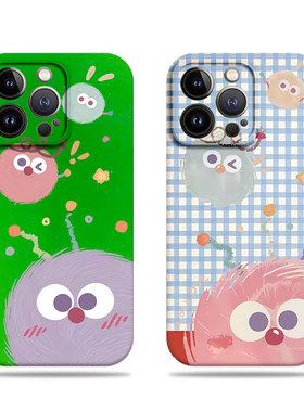 苹果17promax三只煤球菲林情侣手机壳适用苹果华为荣耀400PROVIVOY500VIVOX100S麦芒40红米NOTE14PROPLUS