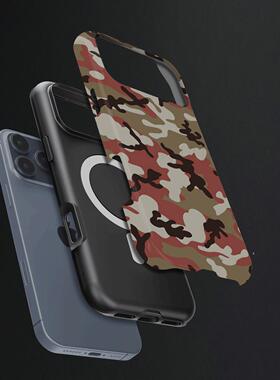 迷彩花纹硬壳磨砂磁吸手机壳适用苹果iphone17promax华为OPPOFINDX9PRO荣耀MAGIC7PRO小米15PROP70PRO