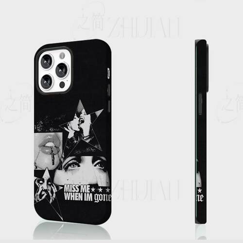暗黑情侣拼贴磨砂磁吸手机壳大孔亮面硬壳适用苹果iphone18promax华为PURAXVIEW荣耀MAGIC5PRO1加ACEPRO