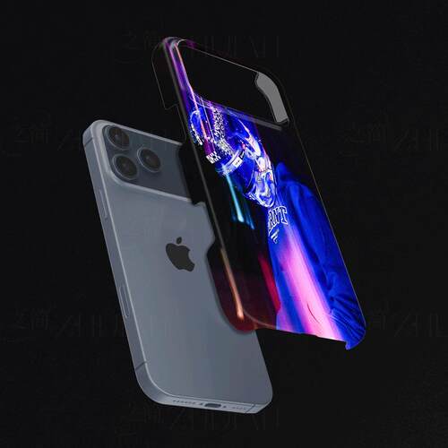赛博霓虹头盔磨砂磁吸手机壳大孔亮面硬壳适用苹果iphone18promax华为PURAXVIEWVIVOS20PRO荣耀X60I