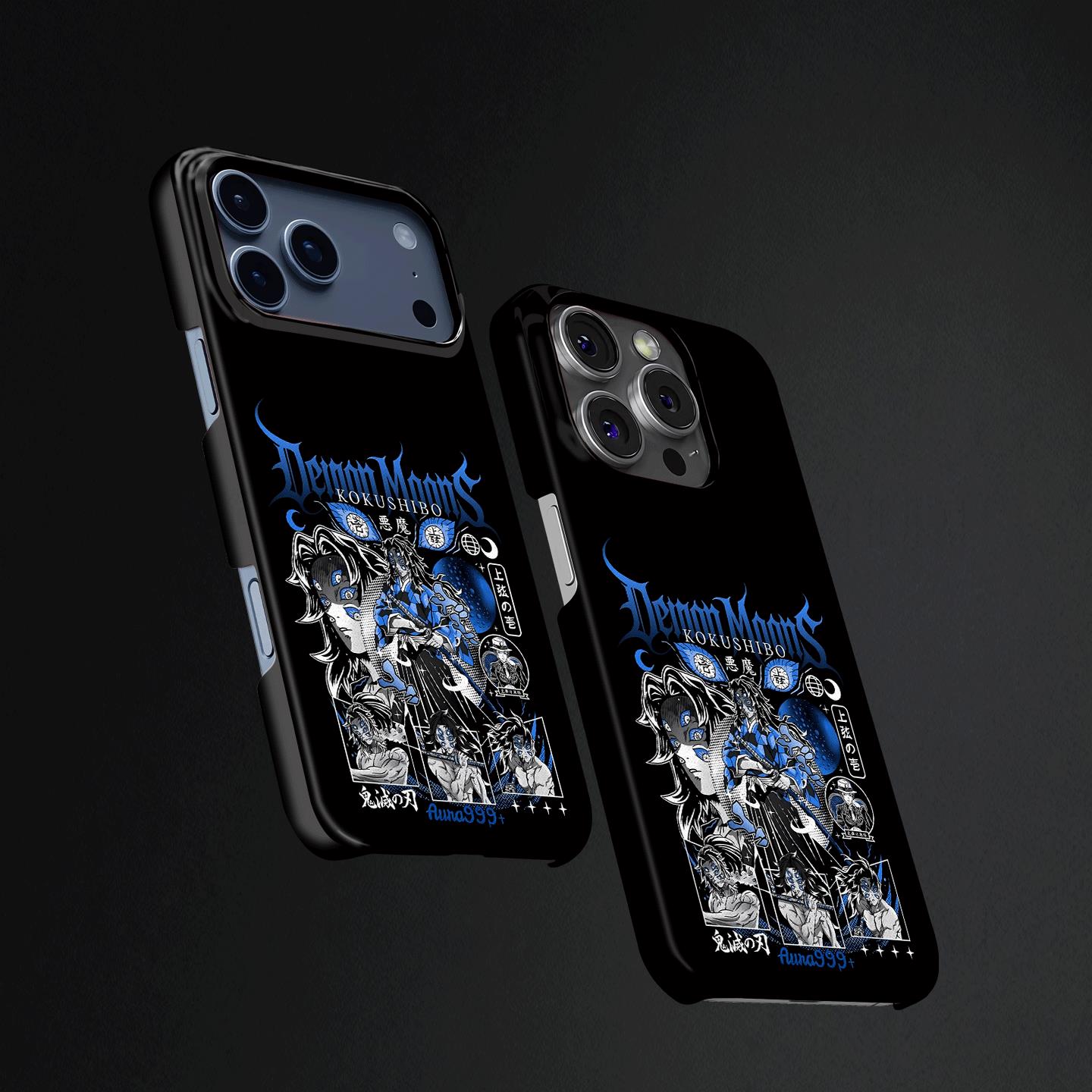 鬼灭黑死牟硬壳磨砂磁吸手机壳适用苹果iphone17promax华为P60proOPPOFINDX9PROFINDX8至尊荣耀500pro