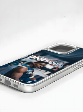 森林狼球员手机壳大孔电镀黑框碳纤纹二合一磁吸适用苹果17promax华为PURA80ULTRAPURA70ULTRA小米17PROMAX