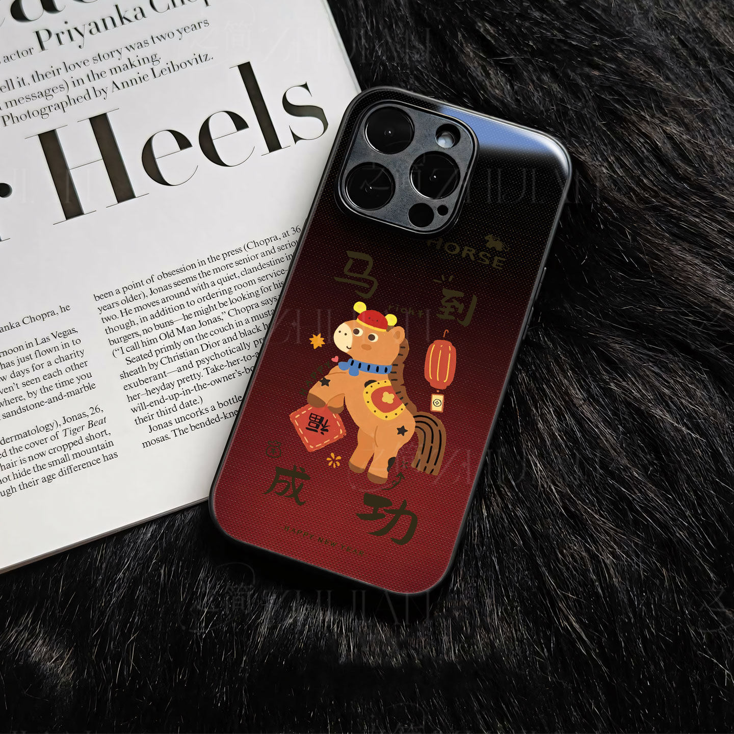 苹果17promax马到成功d玻璃手机壳马年新年祝福有钱适用苹果华为一加ACE5至尊版三星S25PLUS红米NOTE15PROPLU