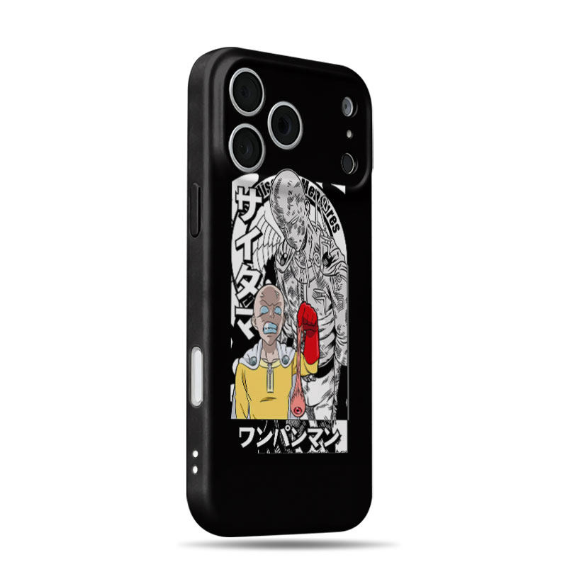 一拳超人琦玉磨砂磁吸手机壳大孔亮面硬壳适用苹果iphone18promax华为PURAXVIEWIQOONEO11华为NOVA13