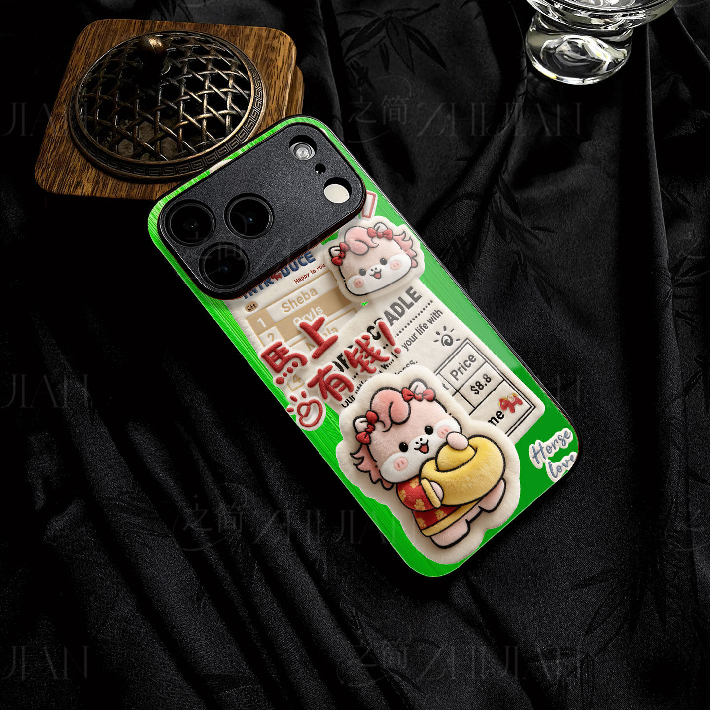 苹果17promax马上有钱v玻璃手机壳马年新年祝福有钱适用苹果华为三星S25PLUS红米K80PROVIVOX300PROMATE70PRO