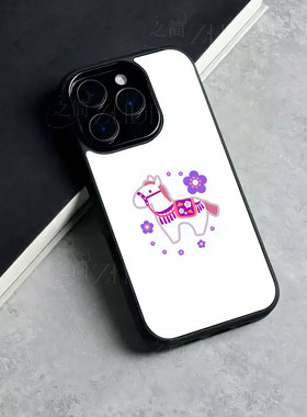 苹果17promax花中小马玻璃手机壳马年新年祝福有钱适用苹果华为小米15PROVIVOS30PROMINIOPPOA6PROmate80pro