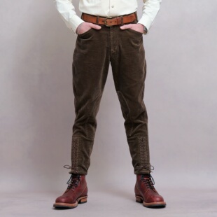 新品 哈伦裤 非rrl 咔叽复古休闲条绒骑士裤 西里布全棉灯芯绒马裤