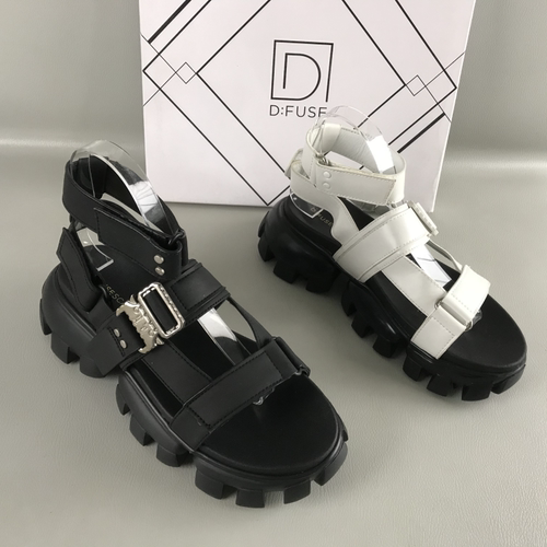 D：Fuse/迪芙斯正品女鞋撤柜捡漏夏季松糕厚底休闲凉鞋时尚罗马鞋
