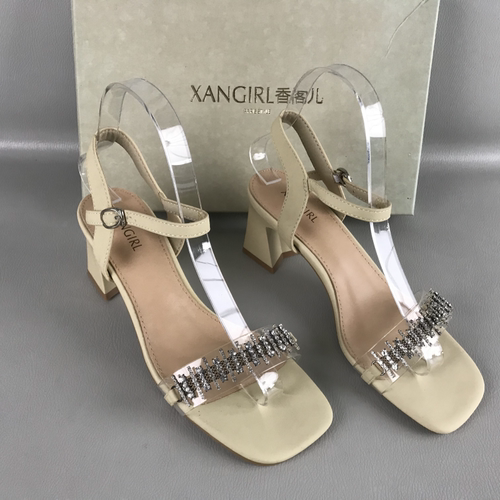 36.37码XANGIRL/香阁儿断码撤柜夏季一字扣带露趾时尚百搭凉鞋女