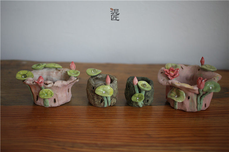 Small mud Xiahe Fan Art Vocational manpower for Lotus Pottery clay Flower pot Decoration Water permeabilityin the Flower delivery/Flowers simulation/Plants gardening , Vase/Flower/Flowerpot/Flower (New) , Flowerpot  category - from Buy2taobao.com to provide professional Taobao agent buy service