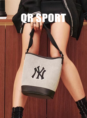 MLB 水桶托特春秋新款斜挎男女时尚帆布简约百搭单肩包 3ABMS072N