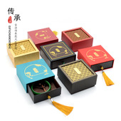 古法金手镯盒传承珠宝首饰收纳盒手串礼品盒玉器翡翠文玩包装 盒子