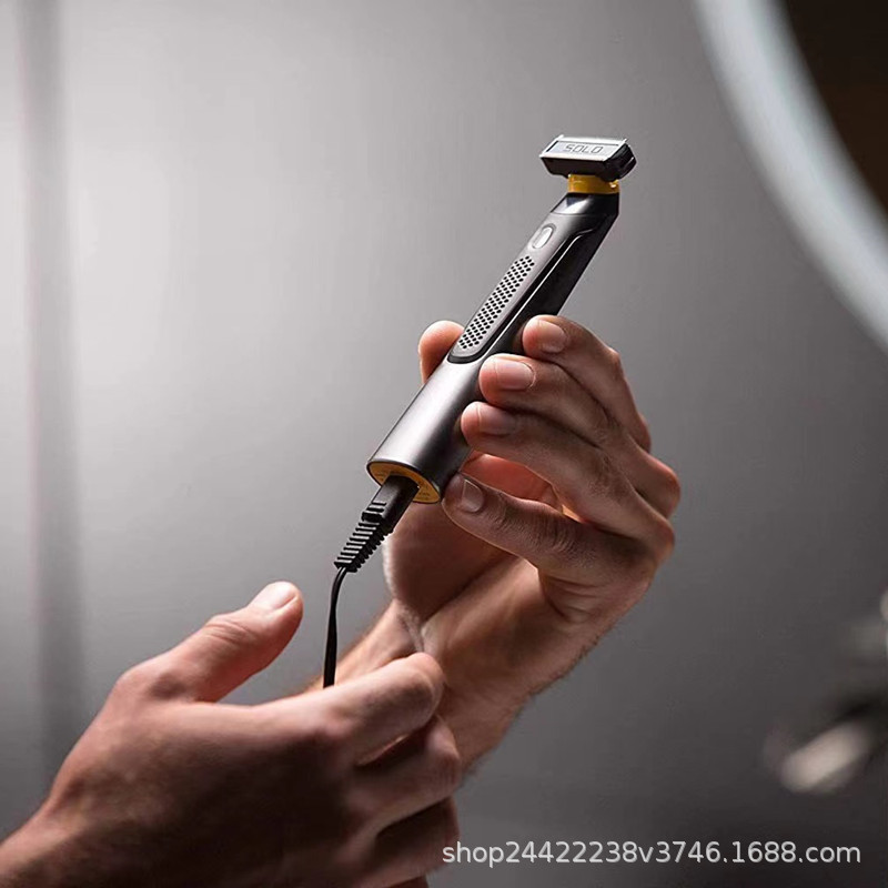 跨境新款剃须刀男士电动剃毛器 充电剃毛器除毛发清除器胡子刀