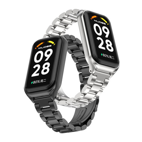 适用Redmi红米手环2 3表带小米手环8 9Active米兰金属不锈钢腕带