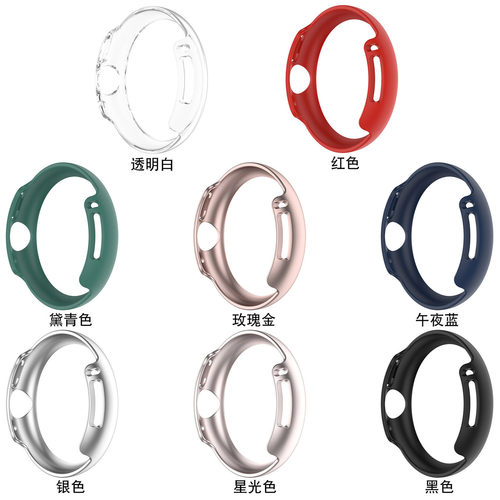 适用谷歌智能手表Google Pixel Watch2/1半包PC镂空替换保护壳膜