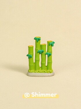 绿色竹子造型树脂桌面摆件