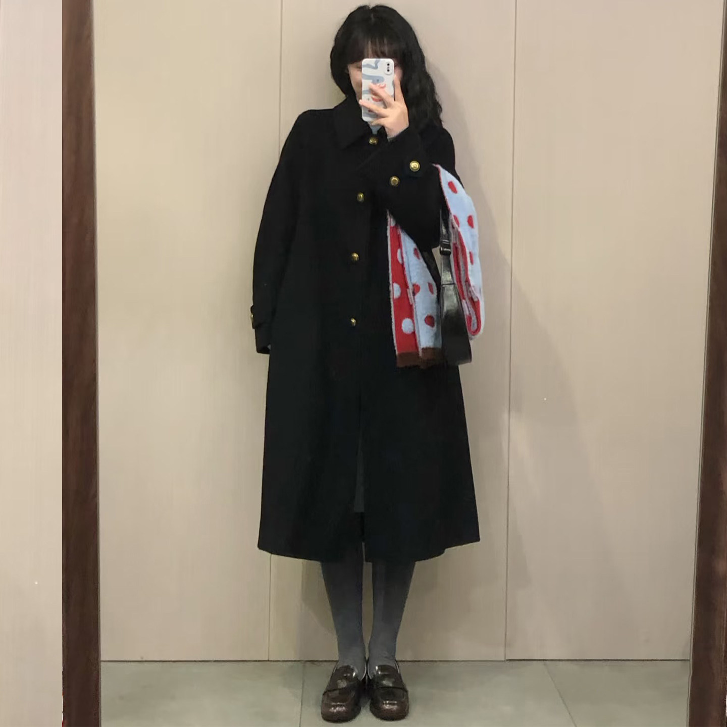 赫本风黑色翻领毛呢外套女小个子中长款单排扣呢子大衣气质韩式风,女装/女士精品,毛呢外套,淘宝优惠券,粉丝福利购,淘宝优惠卷