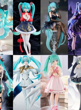 美少女初音手办坐姿车载桌面机箱周边摆件库洛米初音手办模型