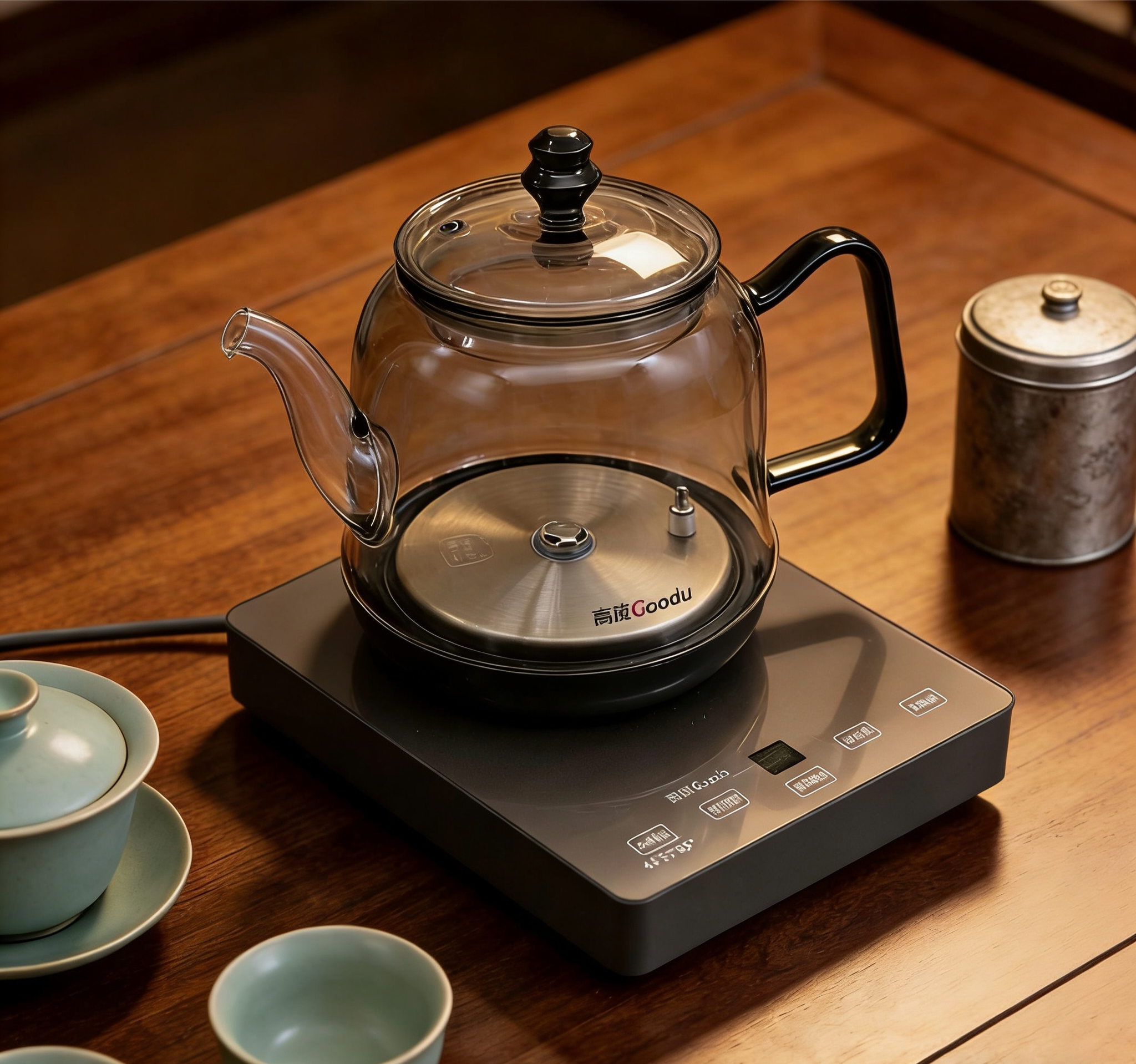 高度变频烧水壶电热底部上水工夫茶恒温泡茶煮茶一体机玻璃电茶炉