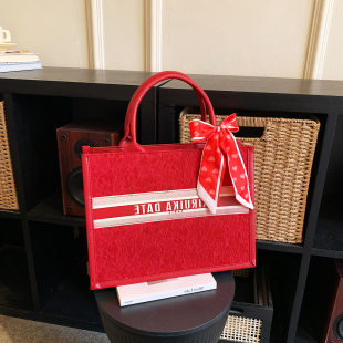 高级感婚礼新娘手提包女2026新款 大容量OL通勤百搭托特包 婚包时尚