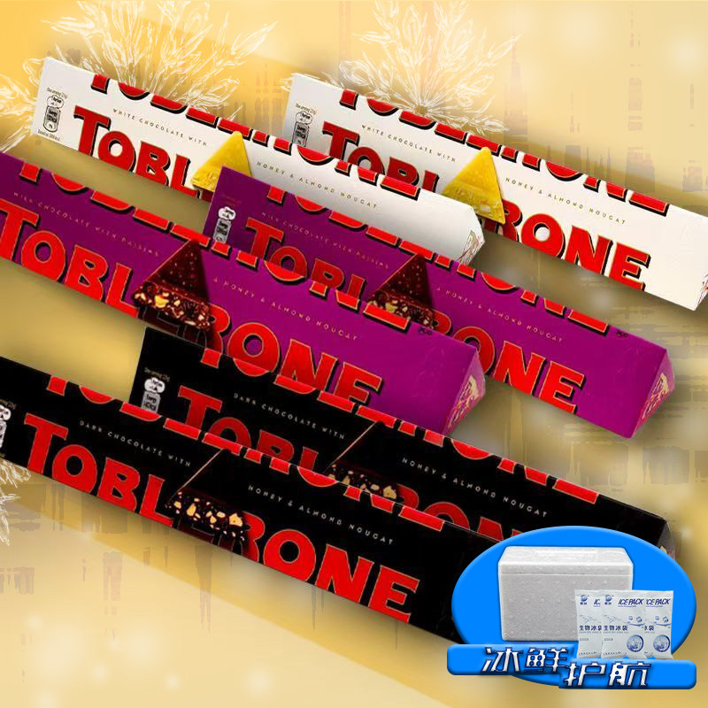 Toblerone瑞士三角巧克力100g*6条进口黑巧葡萄干牛奶白巧克力