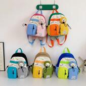儿童幼儿园小书包时尚 撞色百搭迷你背包男女童出游外出研学背包潮