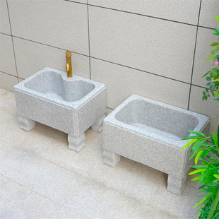 墩布池庭院拖把池大理石别墅花岗岩户外石头家用拖布池大户外花园