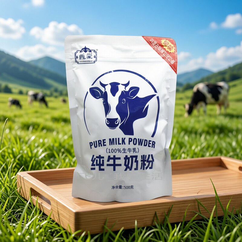 西蒙纯牛奶粉500克生牛乳全脂奶粉儿童成人中老年早餐奶粉