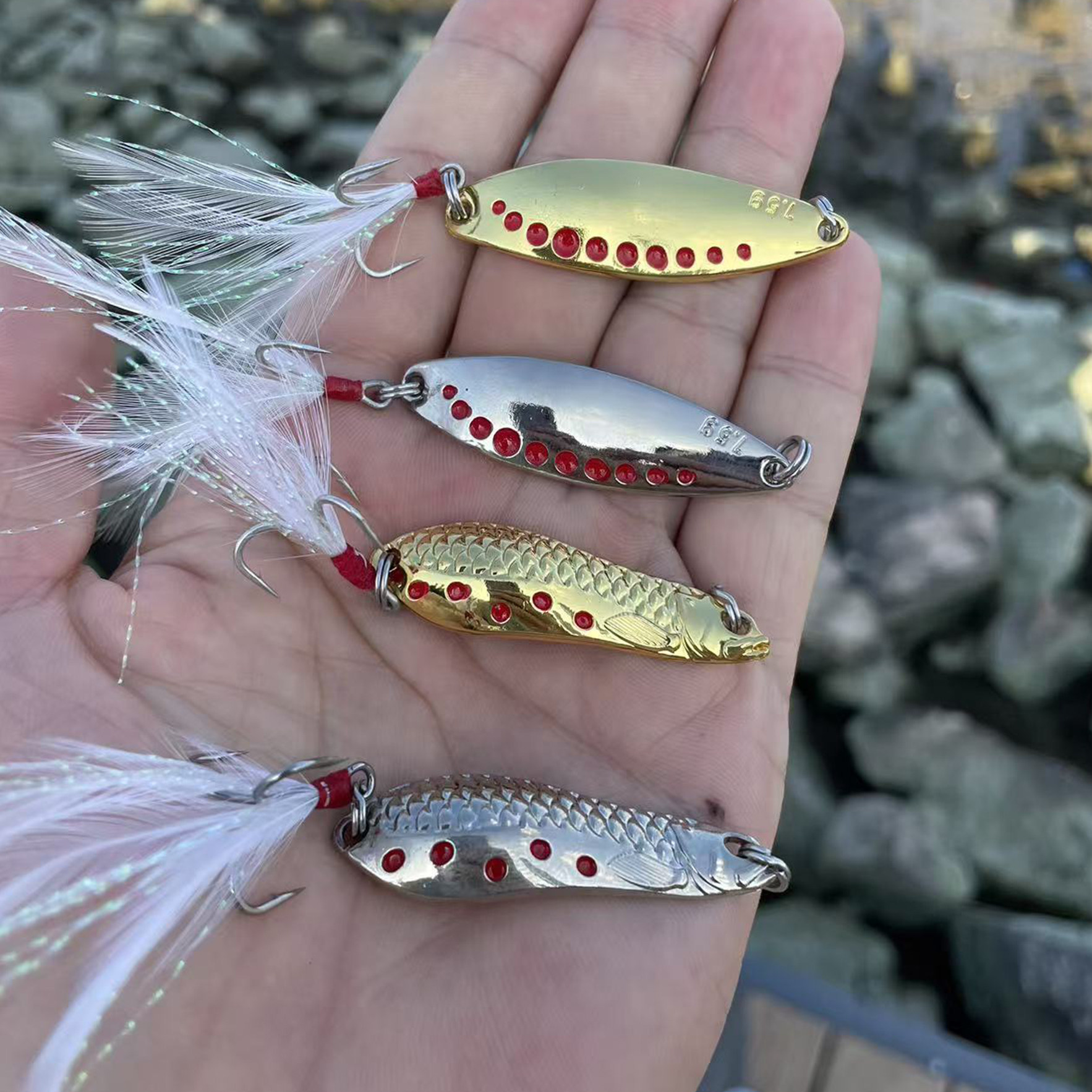 【15个装清货装】路亚饵水蛭亮片金属远投假饵淡水鲈鱼铒鲶鱼专杀