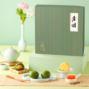 御茶膳房青团艾草蛋黄肉松红豆糯米团子北京特产绿豆糕点心伴手礼