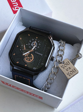 日韩男士手表方形时尚潮流黑色科技青少年学生男英伦风2022年新款