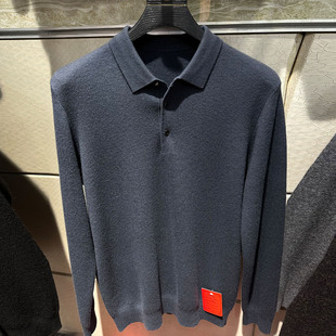 羊毛衫男款爸爸毛衣翻领t恤polo衫春装针织衫上衣开开金企羊毛衫